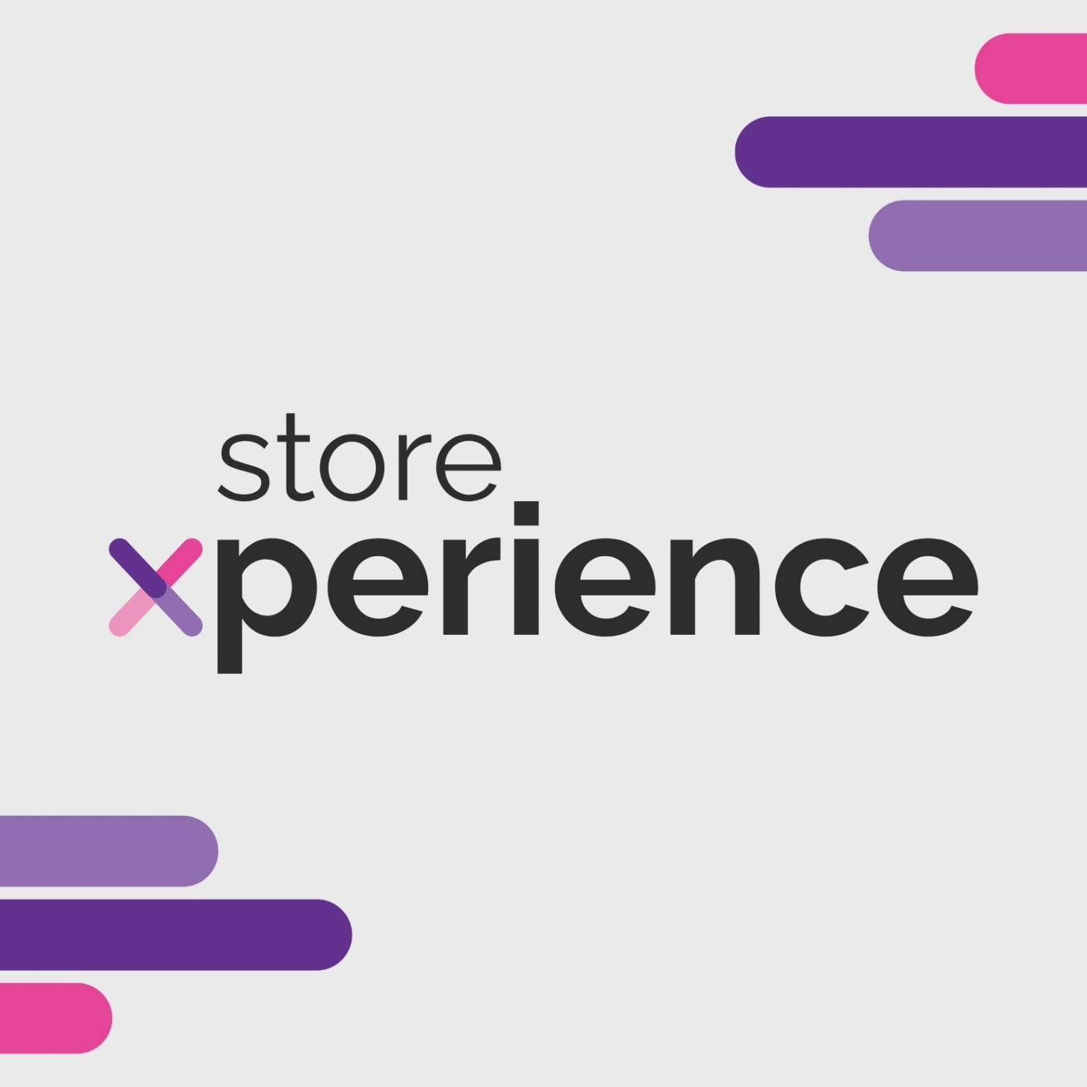 Logo store xperience con bandas de color